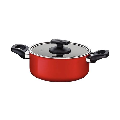 Tramontina Toronto 24cm 4.8L Black Aluminum Casserole with Interior and Exterior Starflon PFOA Free Nonstick Coating