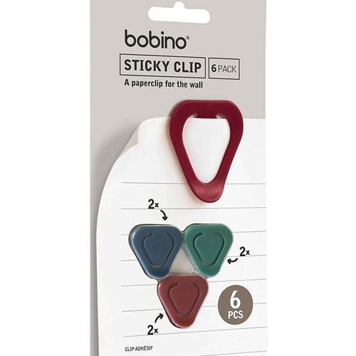 6-Piece Sticky Clip Set Burgundy/Emerald/Oil