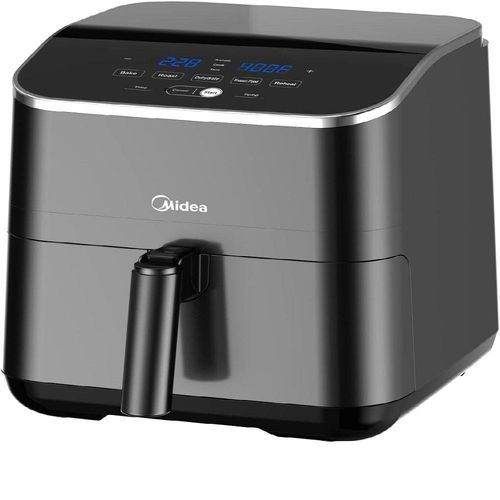 Midea XXL 5.5L Air Fryer 1700W with Dual Cyclone Rapid Hot Air Technology for Frying, Grilling, Broiling, Roasting, Baking & Toasting, Digital Control, Best Oil Free Fryer for Large Family, MFCN55D2