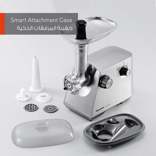 Panasonic Meat Mincer/Grinder/SaUSage/Kibbeh Maker, 1700W, Mk-Gm1700, Silver, Japan Blade