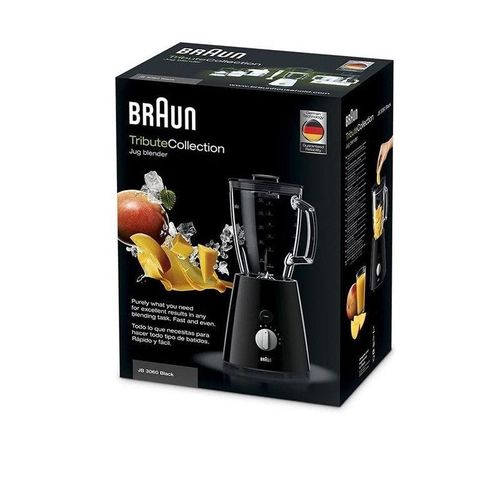 Braun Glass Jug Blender 5 Speeds 800W, Black, JB 3060, 1.75 Litre