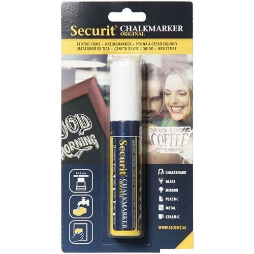 Securit Liquid Chalkmarker White 7-15mm Nib