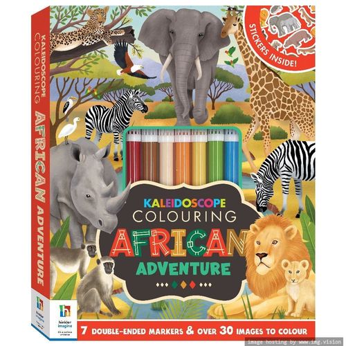 Hinkler Kaleidoscope Coloring Kit African Adventure