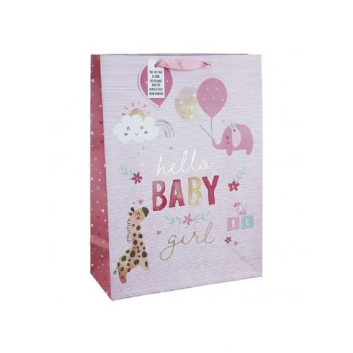 Eurowrap Baby Girl Extra Large Gift Bag