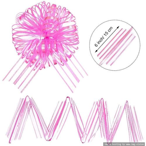 Wrap & Roll 5 inch Pink Organza Pull Bow