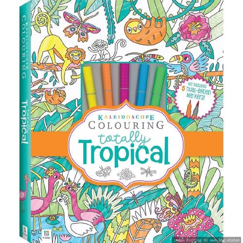 Hinkler Kaleidoscope Coloring Totally Tropical Marker Kit