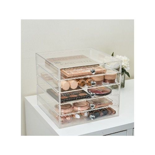 HS Vanity 5 Tiers Acrylic Drawer Beauty Cube -Clear Acrylic