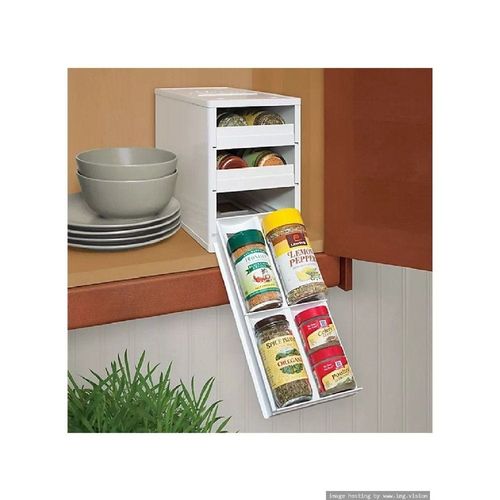 Youcopia Mini Spice Rack Stack 12 Bottle Organizer