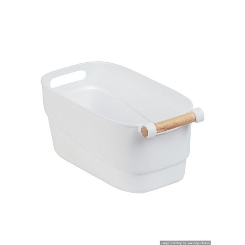 Wenko Organizer with Wooden Handle Medium White