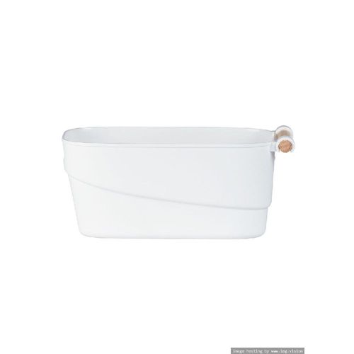 Wenko Organizer with Wooden Handle Medium White