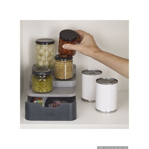 Joseph Joseph Cupboard Store Compact Tiered Organizer Grey