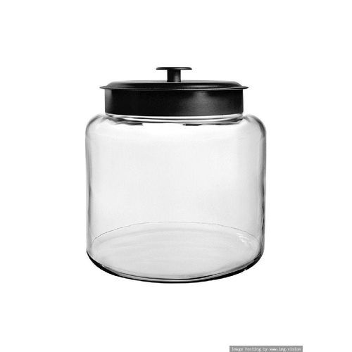 Anchor Hocking 64oz Mini Montana Jar with Black Metal Cover