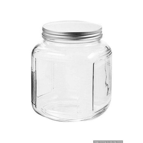 Anchor Hocking 2 Quart Cracker Jar with Brushed Metal Lid