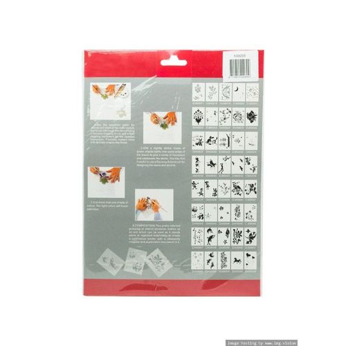 Roll Roy A4 Stencil & 1 Inch Brush Set