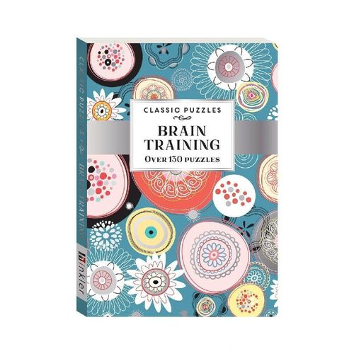 Hinkler Classic Puzzles Brain Training Blue Abstract Flora Pack of 2