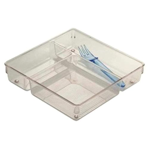 Interdesign 110789 Plastic Linus Multi Drawer Organizer 9 X 9 X 2 Inch, Clear
