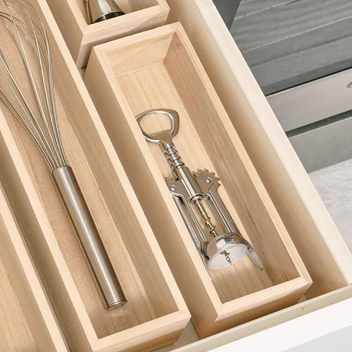 Interdesign Wood Drawer Organizer 10 x 3.3 x 2.5 inch