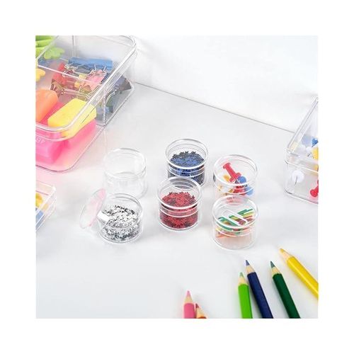 mini round box set of 12 clear