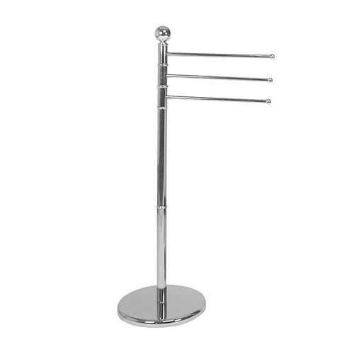 WENKO, Exclusive Towel And Clothes Stand, Stainless Steel, Free Standing Bathroom Drying Rack, Home Storage Solutions, 48.5x90x28.5cm, Chrome