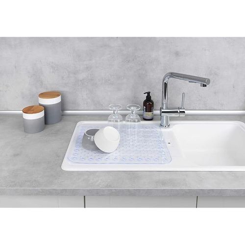 Wenko Kristall Draining Mat, Clear, 41 x 35 cm