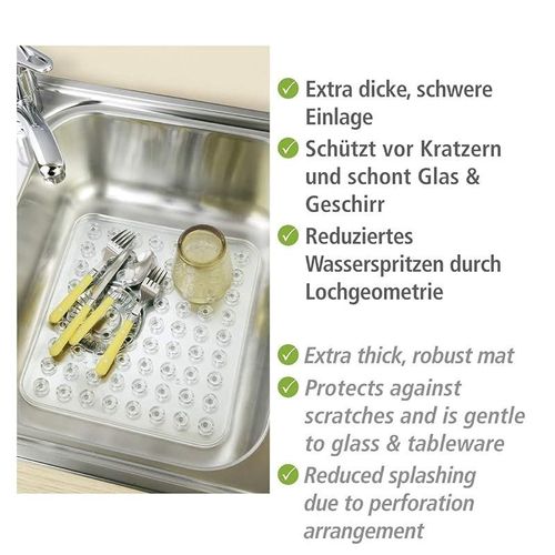 Wenko Kristall Draining Mat, Clear, 41 x 35 cm