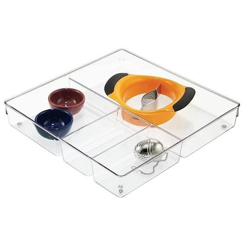 iDesign ID56530ES Linus Grand Drawer Organizer, ClearPlastic