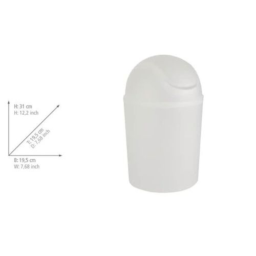 Wenko Swing Cover Bin Mod. Arktis White