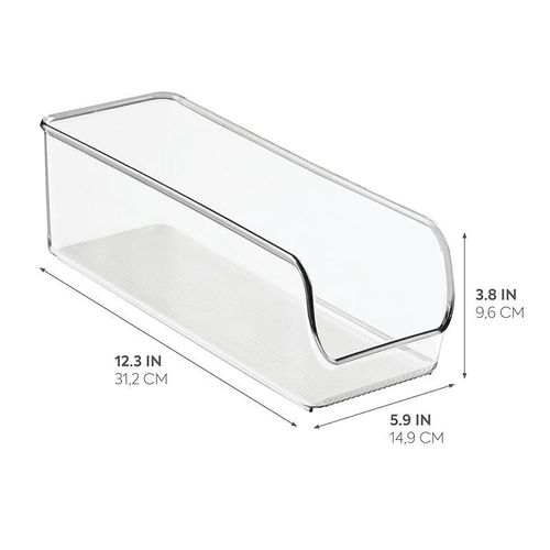 Interdesign LinUS Storage Boxes, Kitchen Storage Tray, Shatter-Proof Plastic, Clear, Small