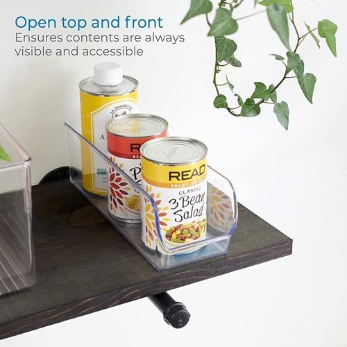 Interdesign LinUS Storage Boxes, Kitchen Storage Tray, Shatter-Proof Plastic, Clear, Small