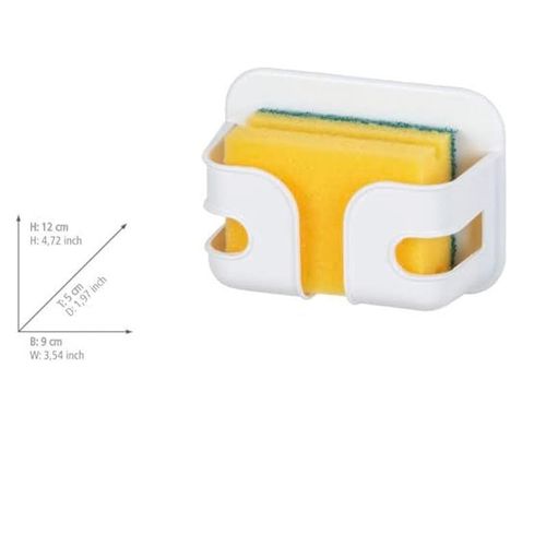 Wenko Sponge Holder With Scourer, White