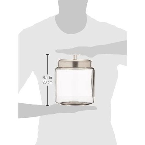 Anchor Hocking Mini Montana Jar with Stainless Steel Lid, 96 oz Capacity