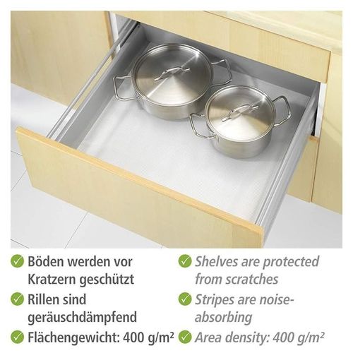 WENKO Slip Stop mat Transparent - cut to size, Plastic (EVA), 50 x 150 cm, Transparent