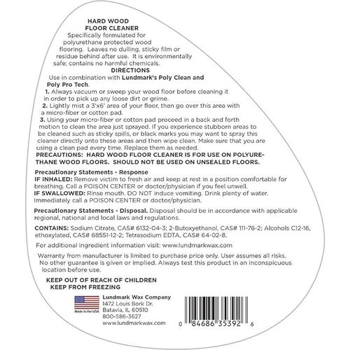 LUNDMARK WAX 3539F32-6 32 oz Hardwood Floor Cleaner