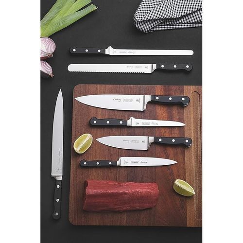 Tramontina Best Knife for Chef 6 inches Stainless Steel DIN 1.4110 longlasting blade with Thermal Treatment Handle made in polycarbonate Fiberglass 25 Year Warranty NSF Certified Century Line