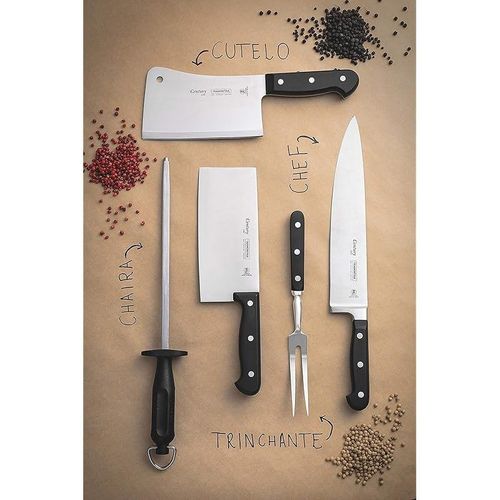 Tramontina Best Knife for Chef 6 inches Stainless Steel DIN 1.4110 longlasting blade with Thermal Treatment Handle made in polycarbonate Fiberglass 25 Year Warranty NSF Certified Century Line