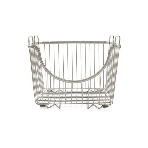 Spectrum Diversified Ashley Stackable Basket, Large, Satin Nickel