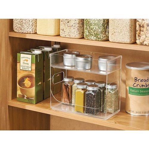 iDesign 68530 Cabinet Binz Spice Rack, Clear
