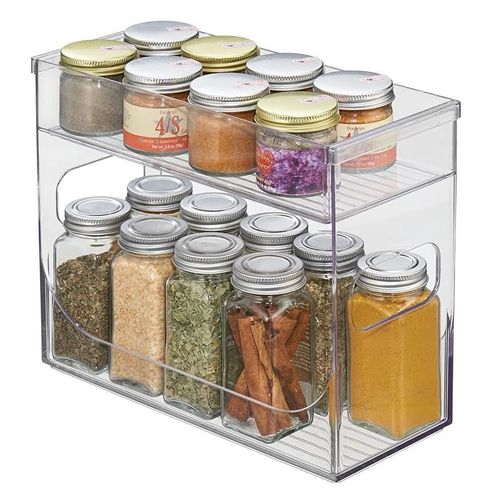 iDesign 68530 Cabinet Binz Spice Rack, Clear