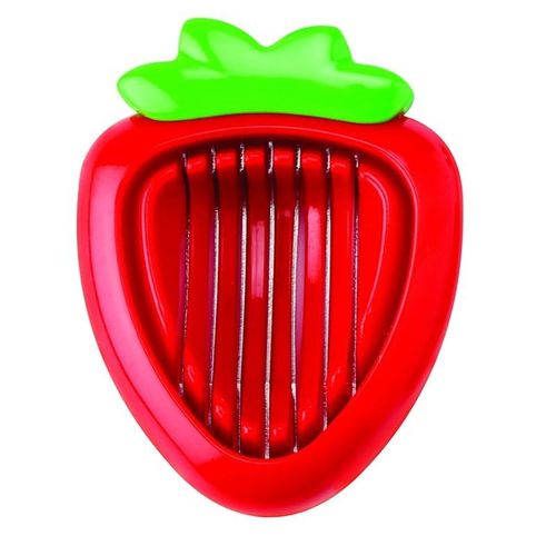 Joie Kitchen Gadgets 87312 Joie Strawberry Hull And Slice, Plastic, Red