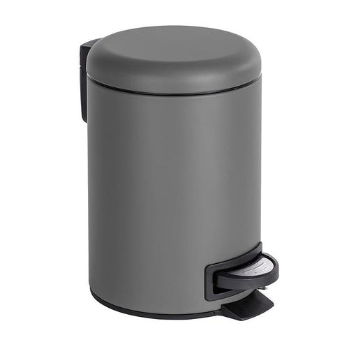 Wenko Leman Series Pedal Bin 3 Liter Capacity, Grey