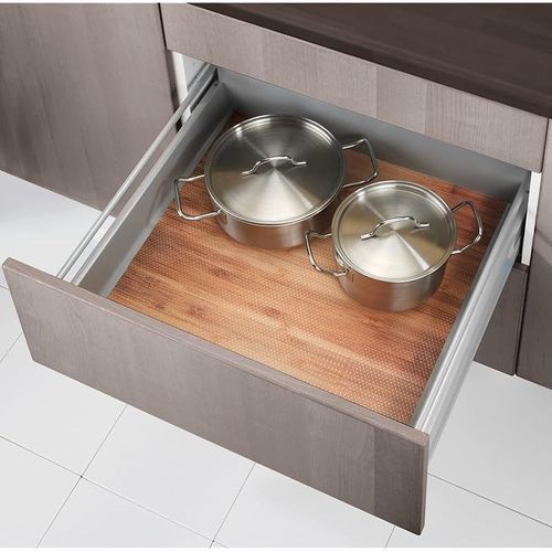 WENKO Slip Stop mat Bamboo - drawer mat, cuttable, Plastic (EVA), 50 x 150 cm, Multicoloured