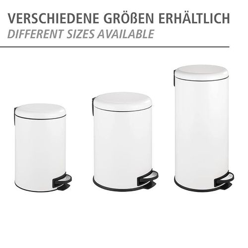 Wenko Pedal Bin Leman White Easy Close 20 Liter