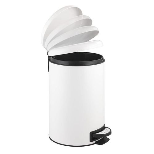 Wenko Pedal Bin Leman White Easy Close 12 Liter