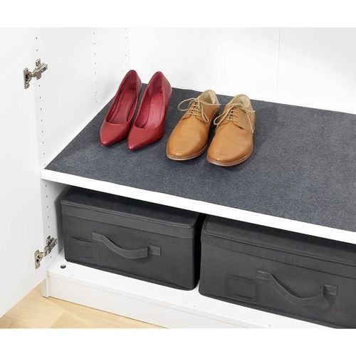 WENKO Slip stop protection mat Felt - drawer mat, cuttable, Polyester, 54 x 72 cm, Anthracite, 72 x 54 x cm