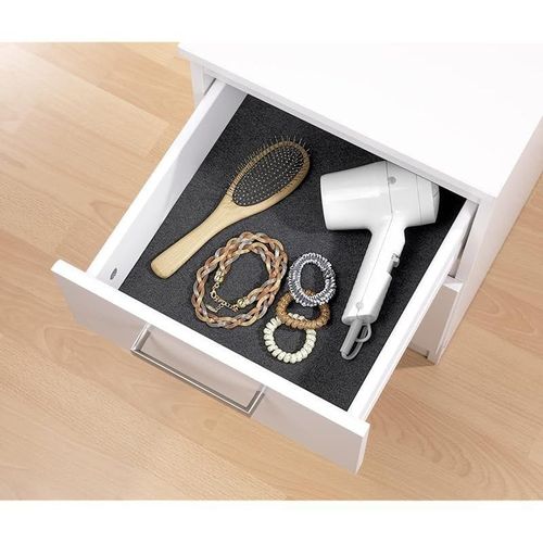 WENKO Slip stop protection mat Felt - drawer mat, cuttable, Polyester, 54 x 72 cm, Anthracite, 72 x 54 x cm