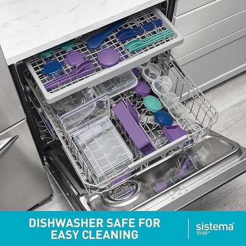 Sistema 21671 Go Collection Bento Box Clear 42 oz./1.25L Multicolored 21685