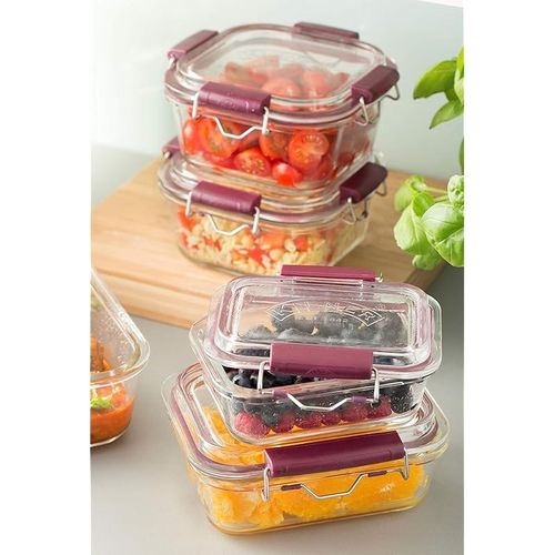 Kilner Fresh Storage Stackable Glass Food Container, Clear , 22 x 16.7 x 8.5 cm 1.4 Litre, 25.831