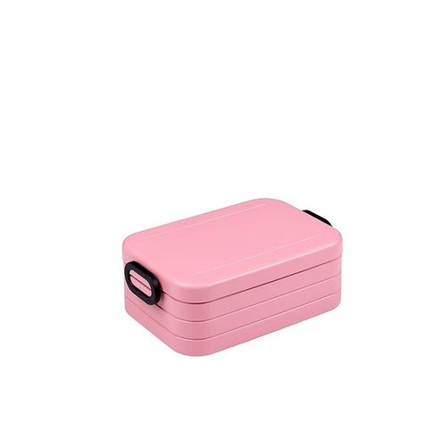 Mepal Lunch Box Take a Break Midi  Nordic Pink Capacity 900 ml  Compartment Lunch Box  Ideal for Meal Prep  Sandwich Box - Dishwasher Safe