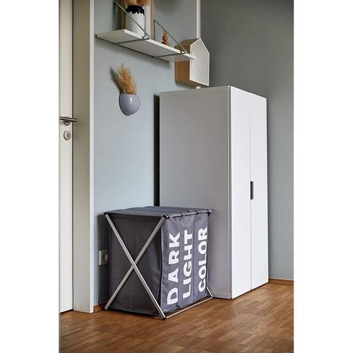 Laundry bin Trio Top Gray, laundry basket, 118 l