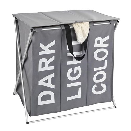 Laundry bin Trio Top Gray, laundry basket, 118 l